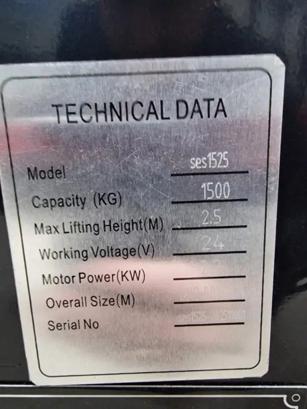 Premium Električni Staker SES 1525 2026. godište - Slika 5